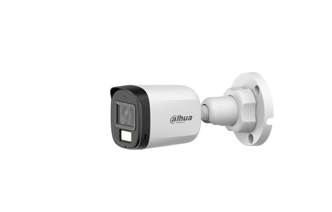 CAMARA HDCVI X PLUS / DAHUA/ HAC-B1A21N-U-IL-A/ BULLET DE 2 MP/ LENTE DE 2.8 MM APERTURA DE HASTA 100°/ ILUMINACION DUAL INTELIGENTE 30 MTS IR Y 20 MTS LUZ VISIBLE/ MICROFONO INTEGRADO/ PARA EXTERIOR