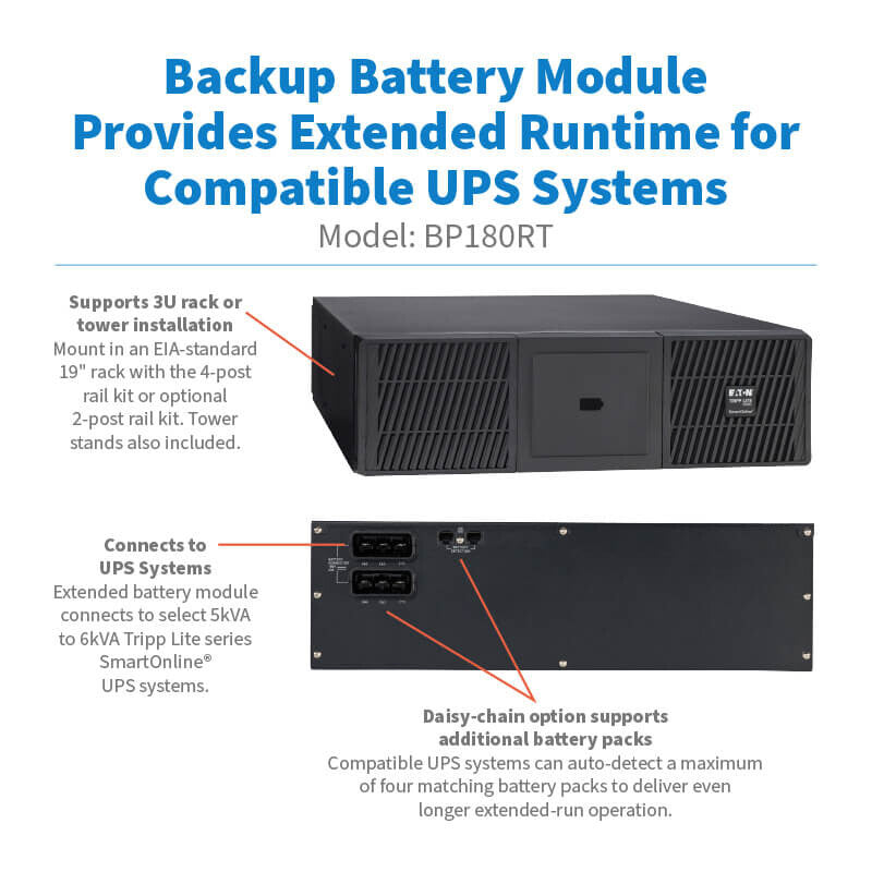 Tripp Lite BP180RT batería para sistema UPS Sealed Lead Acid (VRLA) 180 V