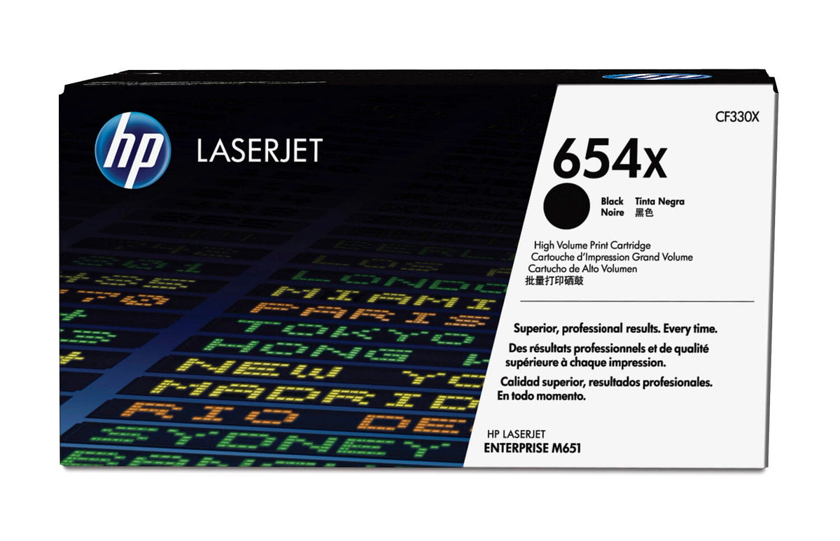 HP Cartucho de tóner original 654X LaserJet de alta capacidad negro