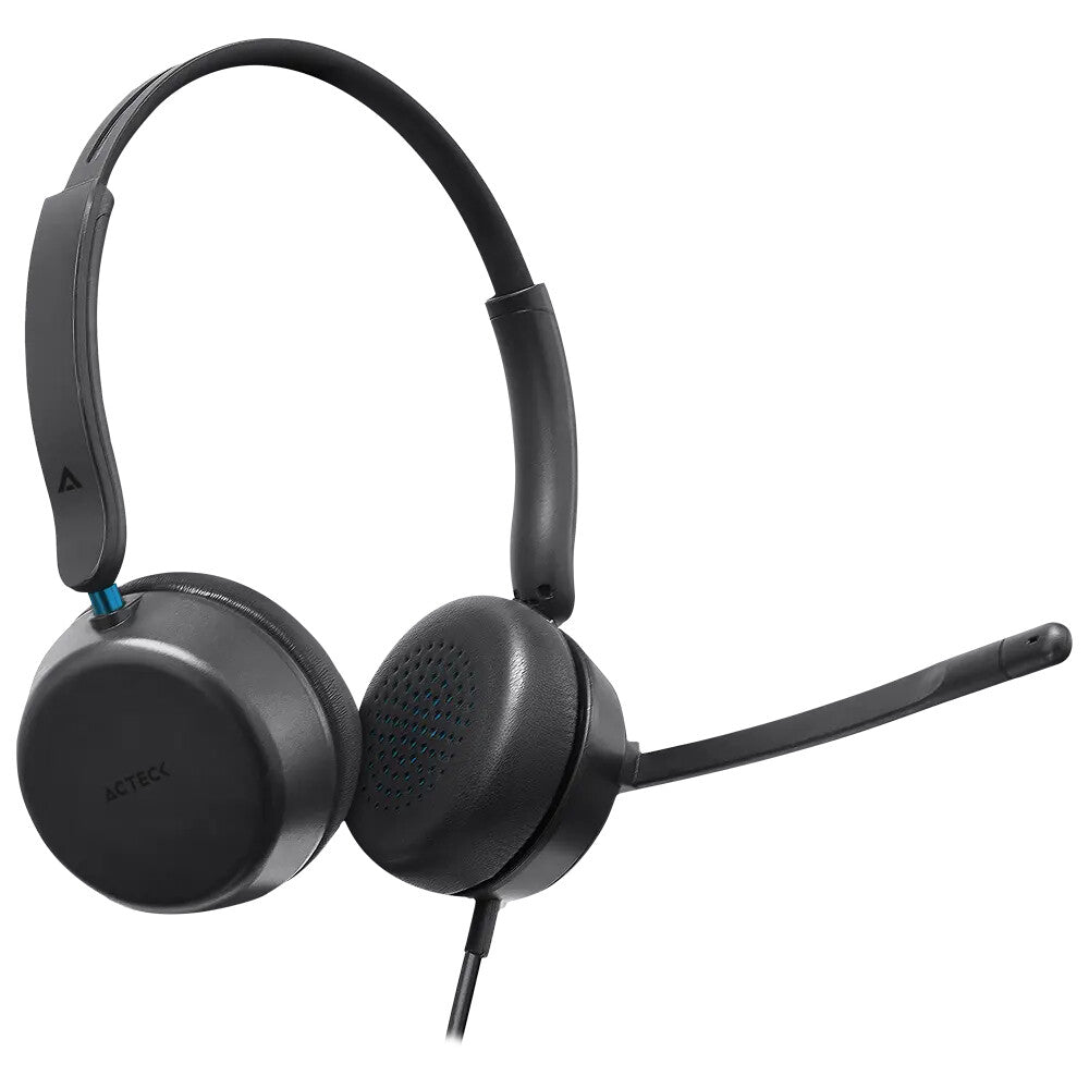 Acteck AC-942942 audífono y auriculare Auriculares Alámbrico Diadema Oficina/Centro de llamadas USB tipo A Negro