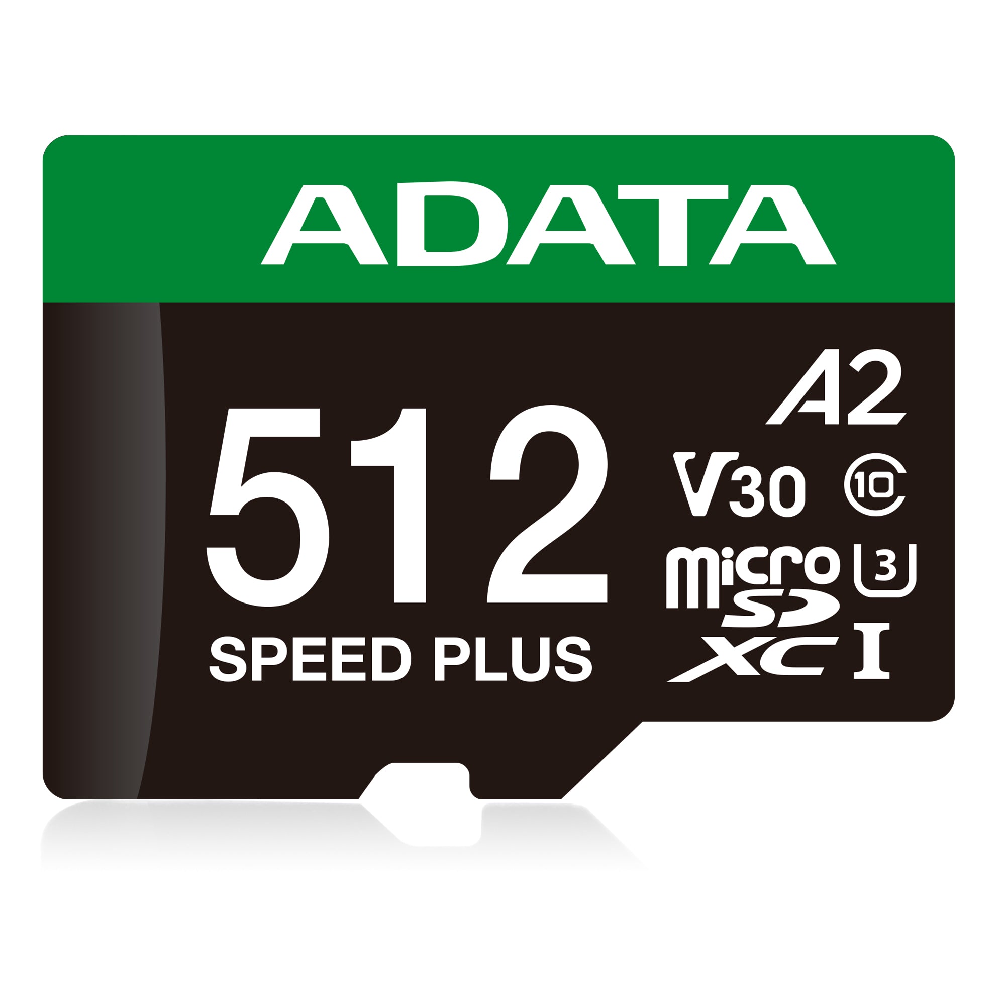 MEMORIA ADATA MICRO SDXC SPEED PLUS 512GB , U3/CL10/ V30/ A2 / 180MB/160 MB COMPATIBLE CON  PORTAIL, PC , TABLETA, CAMARA DE ACCION, PANORAMICA, DRONES, CON ADAPTADOR UD512GUI3V30A2SP-RA