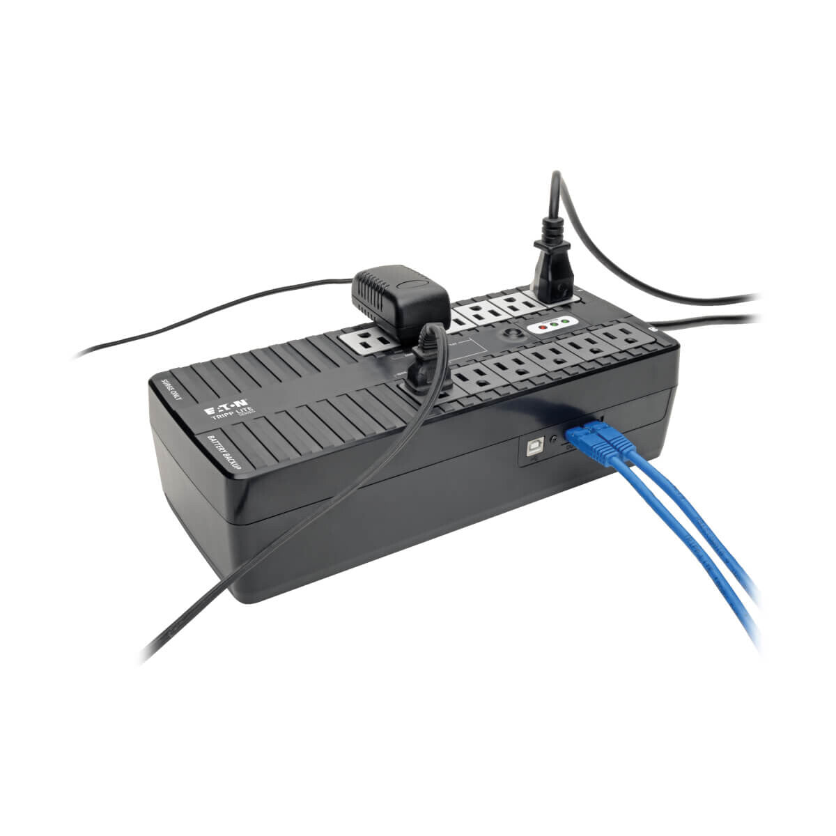 Tripp Lite ECO750UPS UPS Standby de 750VA 450W - 12 Tomacorrientes NEMA 5-15R, 120V, 50Hz / 60Hz, Clavija 5-15P, ENERGY STAR, Instalación en Pared o Escritorio