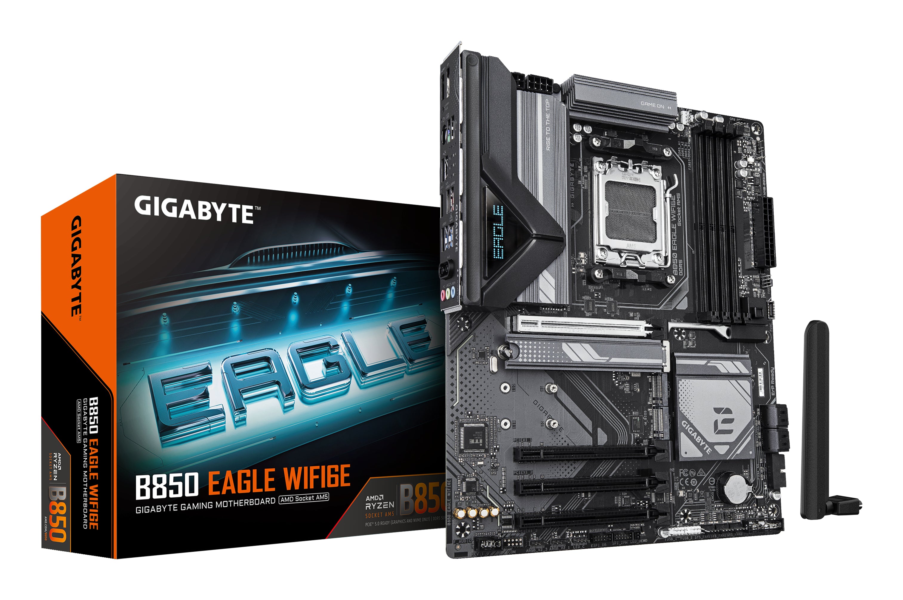 TARJETA MADRE GIGABYTE B850 EAGLE WIFI6E / SOCKET AM5 AMD / DDR5 8200 MT/S / WIFI6 / BT 5.3 / PCIE 5.0 / ATX