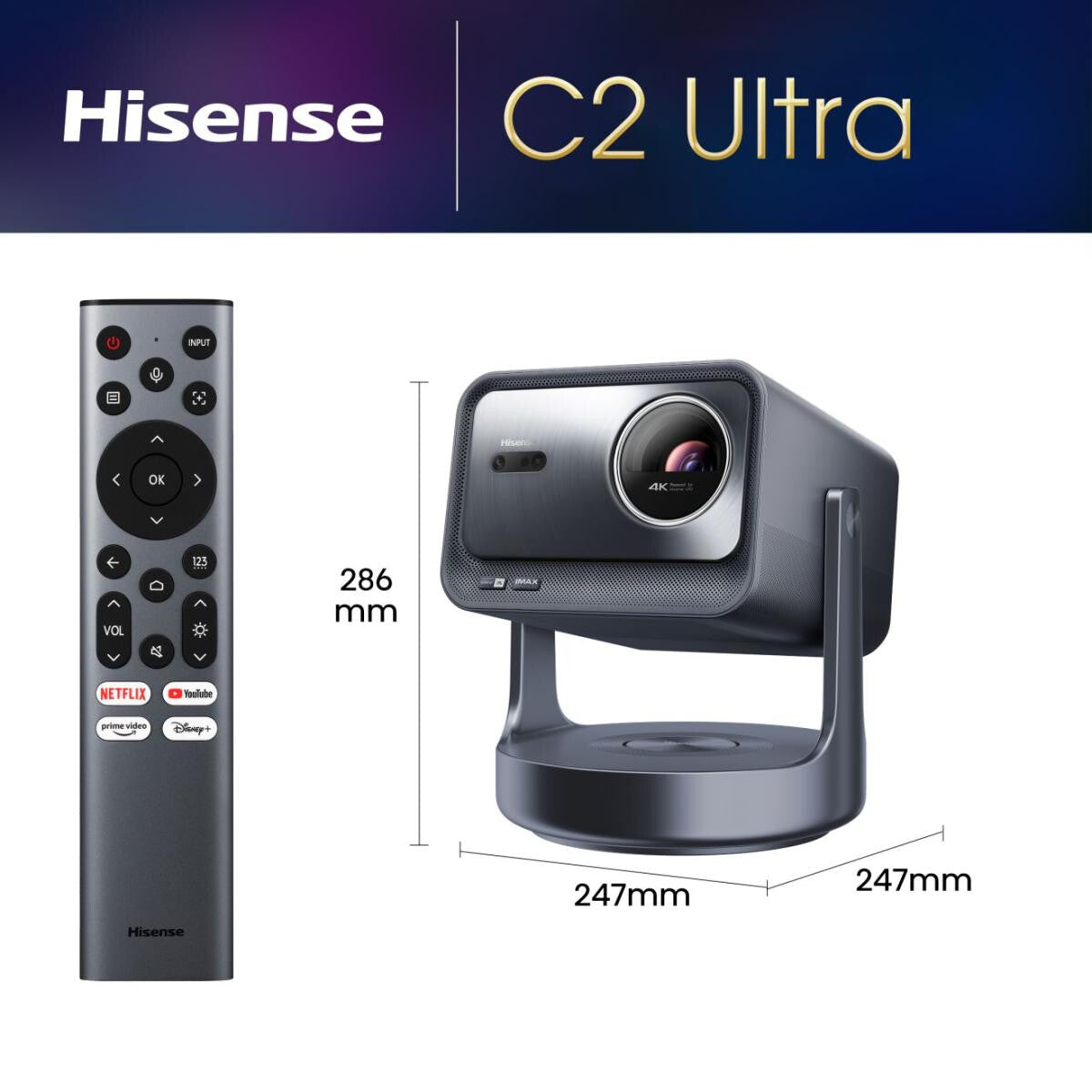 Hisense C2-ULTRA Proyector de corto alcance DLP UHD 4K (3840x2160) Negro