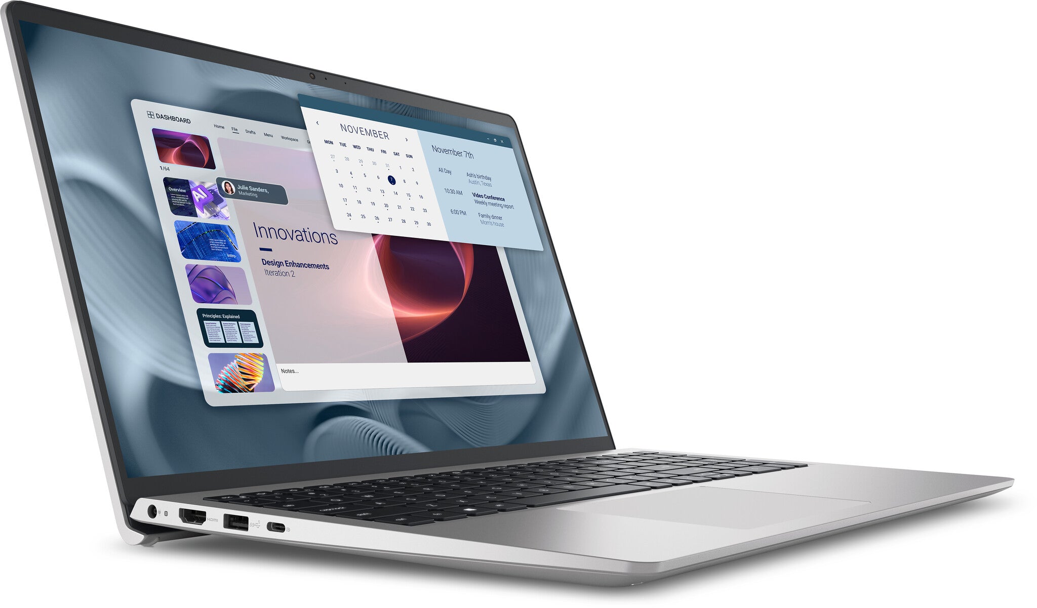 DELL Pro 15 Essential PV15250 Intel® Core™ i7 i7-1355U Computadora portátil 39.6 cm (15.6") Full HD 16 GB DDR5-SDRAM 512 GB SSD Wi-Fi 6 (802.11ax) Windows 11 Pro Español Platino, Plata