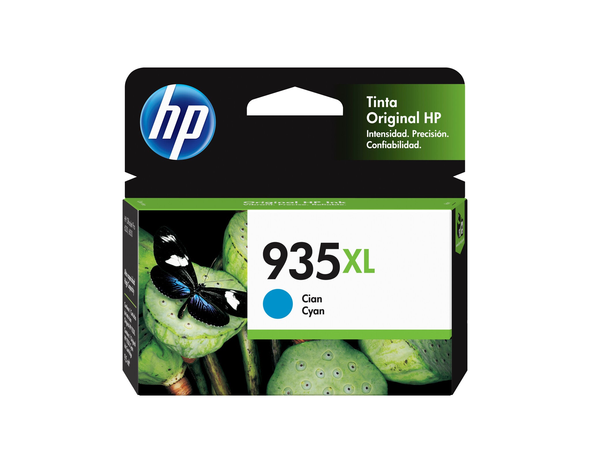 HP Cartucho original de tinta cian de alto rendimiento 935XL
