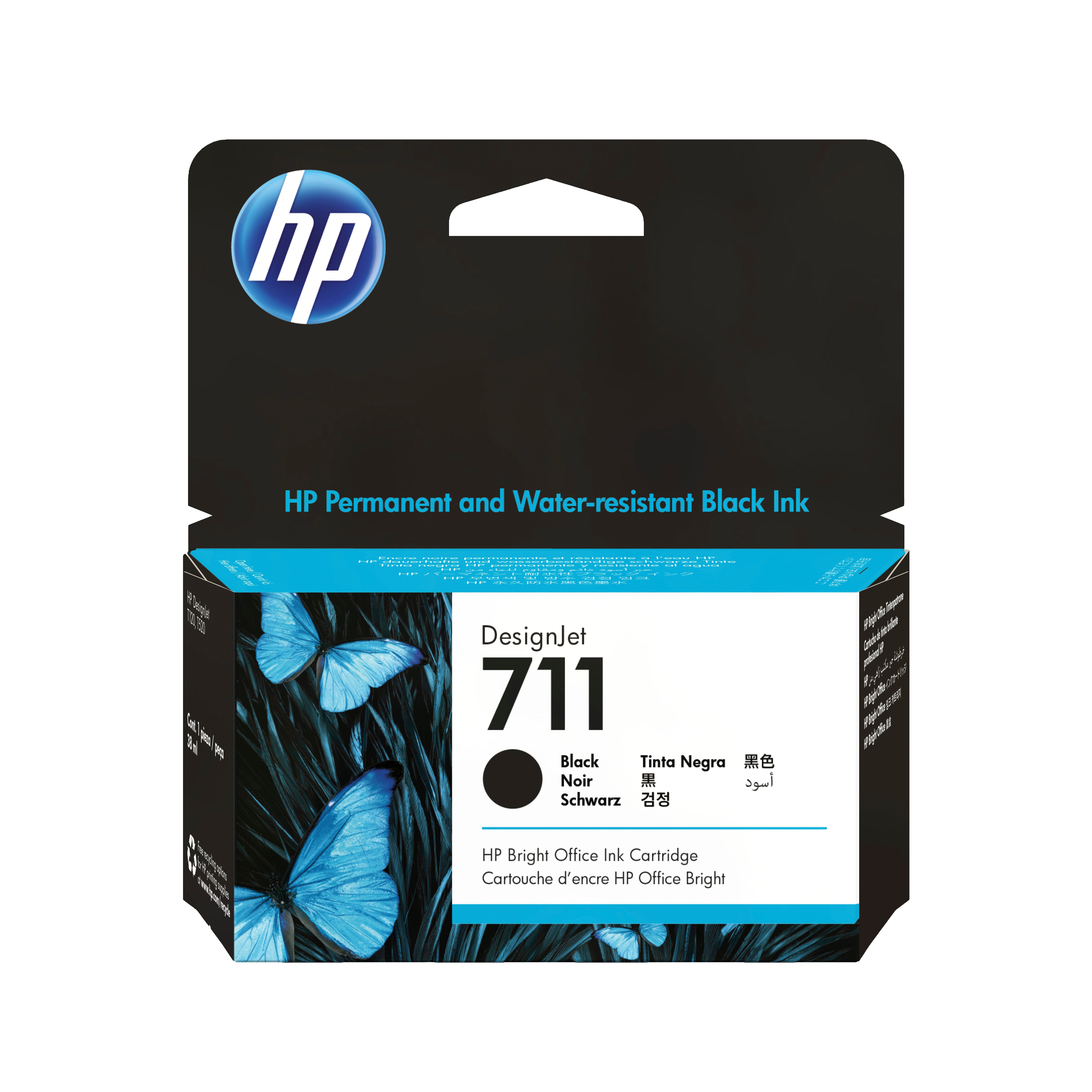 Tinta HP LF 711 Negro 38ML