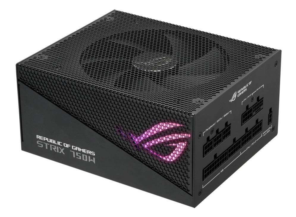 Fuente de Poder Asus ROG Strix 750W 80 Plus Gold Aura Edition ATX 12V Modular 20+4 pin ARGB PCIe 5.0 Fan 135mm Negro