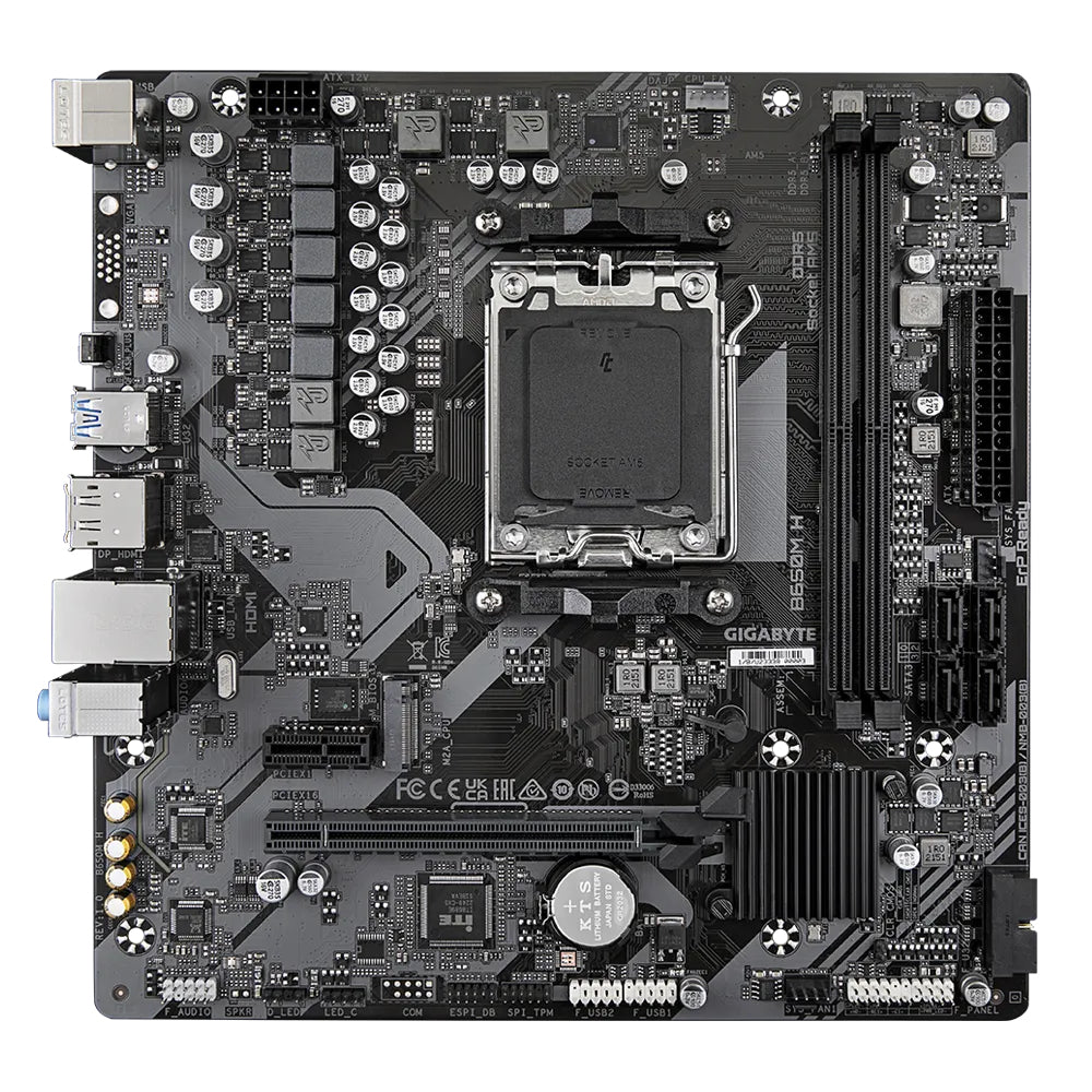 Gigabyte B650M H Motherboard 2xDDR5 128GB 6400Mhz HDMI DP M.2 PCIe 4.0 S AM5 Ryzen mATX
