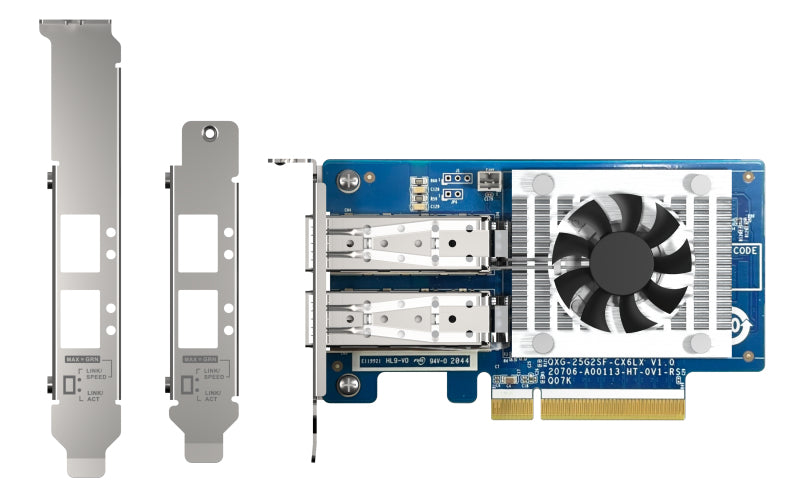 TARJETA DE RED QNAP QXG-25G2SF-CX6 / DUAL-PORT SPF28 25 GBE NETWORK EXPANSION CARD / NVIDIA MELLANOX CONNECTX-6 LX / PCIE GEN4X8 / 10GBE / 25GBE
