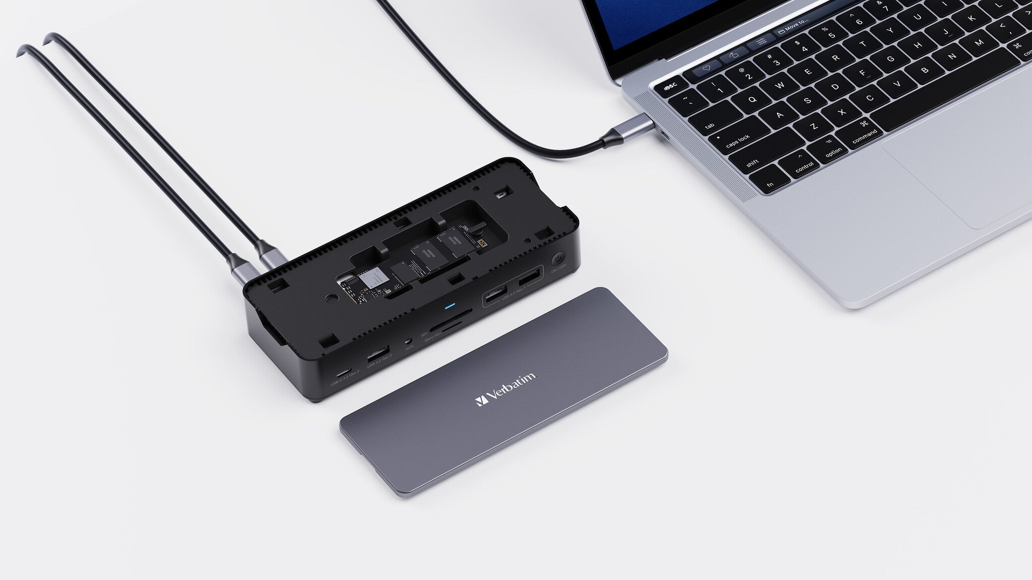 Verbatim CDS-15S Alámbrico USB 3.2 Gen 1 (3.1 Gen 1) Type-C Negro, Gris