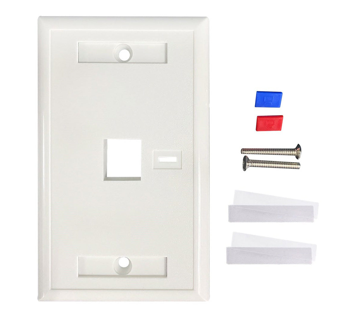 Tapa Intellinet para Caja 1 Perforación Etiqueta Color Blanco
