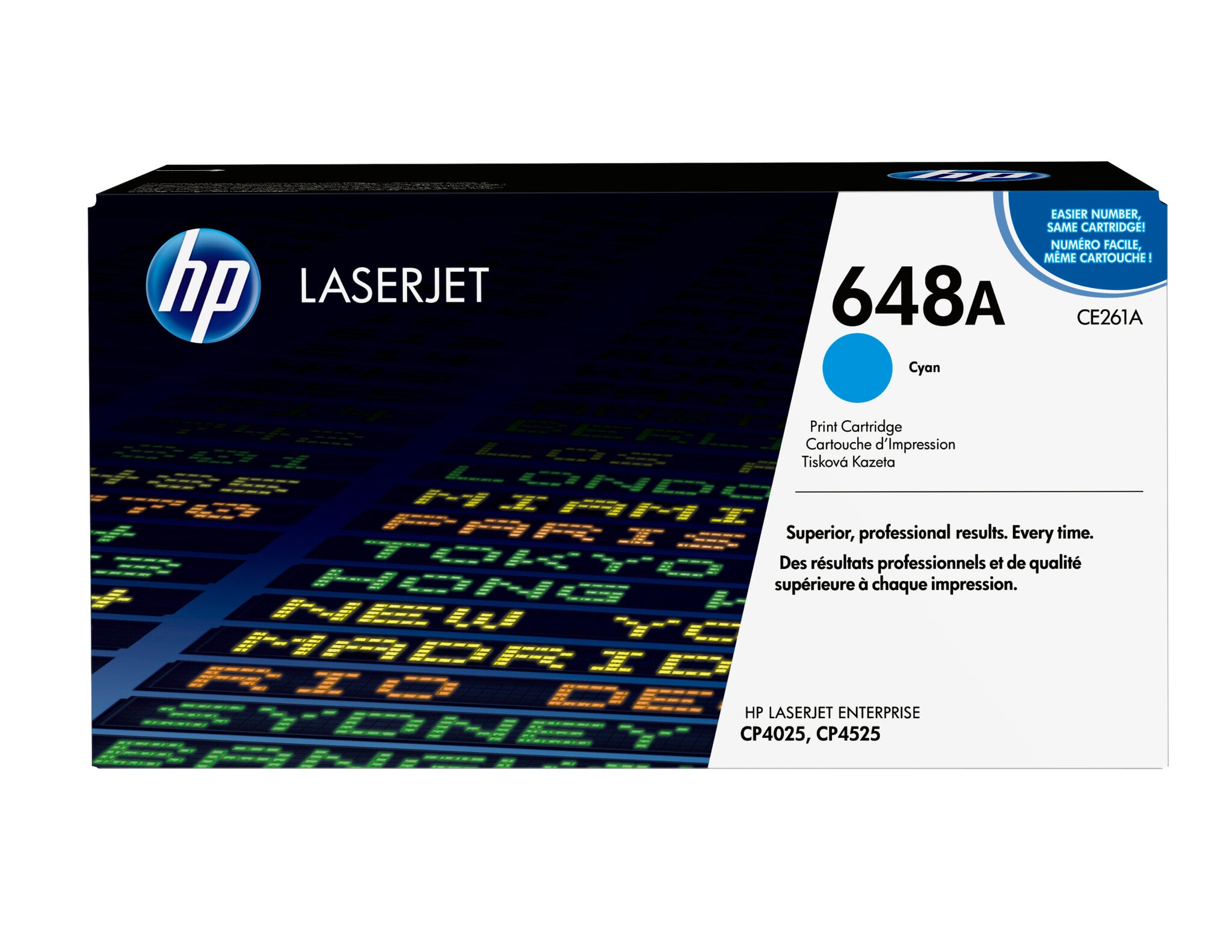 HP Cartucho original de tóner cian 648A LaserJet