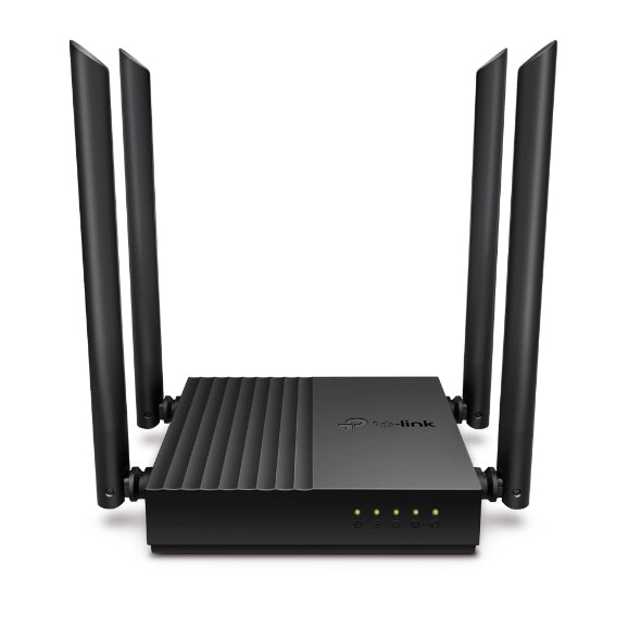 Router Inalámbrico AC 1200 / Doble Banda MU-MIMO / 1 puerto WAN 10/100/1000 Mbps / 4 puertos LAN 10/100/1000 Mbps / Compatible con EasyMesh / Administración Web o App Tether