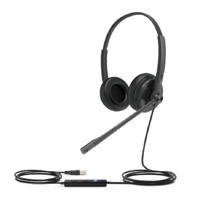 Diadema Alambrica Yealink UH34 Lite Dual USB-C/A con Almohadillas de Esponja y Compatibilidad UC Multiplataforma