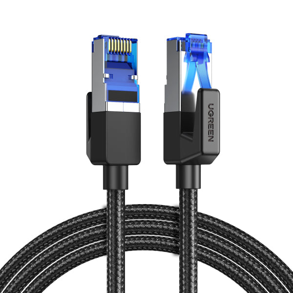 Cable Ethernet Cat8 CLASS F/FTP Redondo con Malla de Nylon 2 Metros (6.56 Pies)