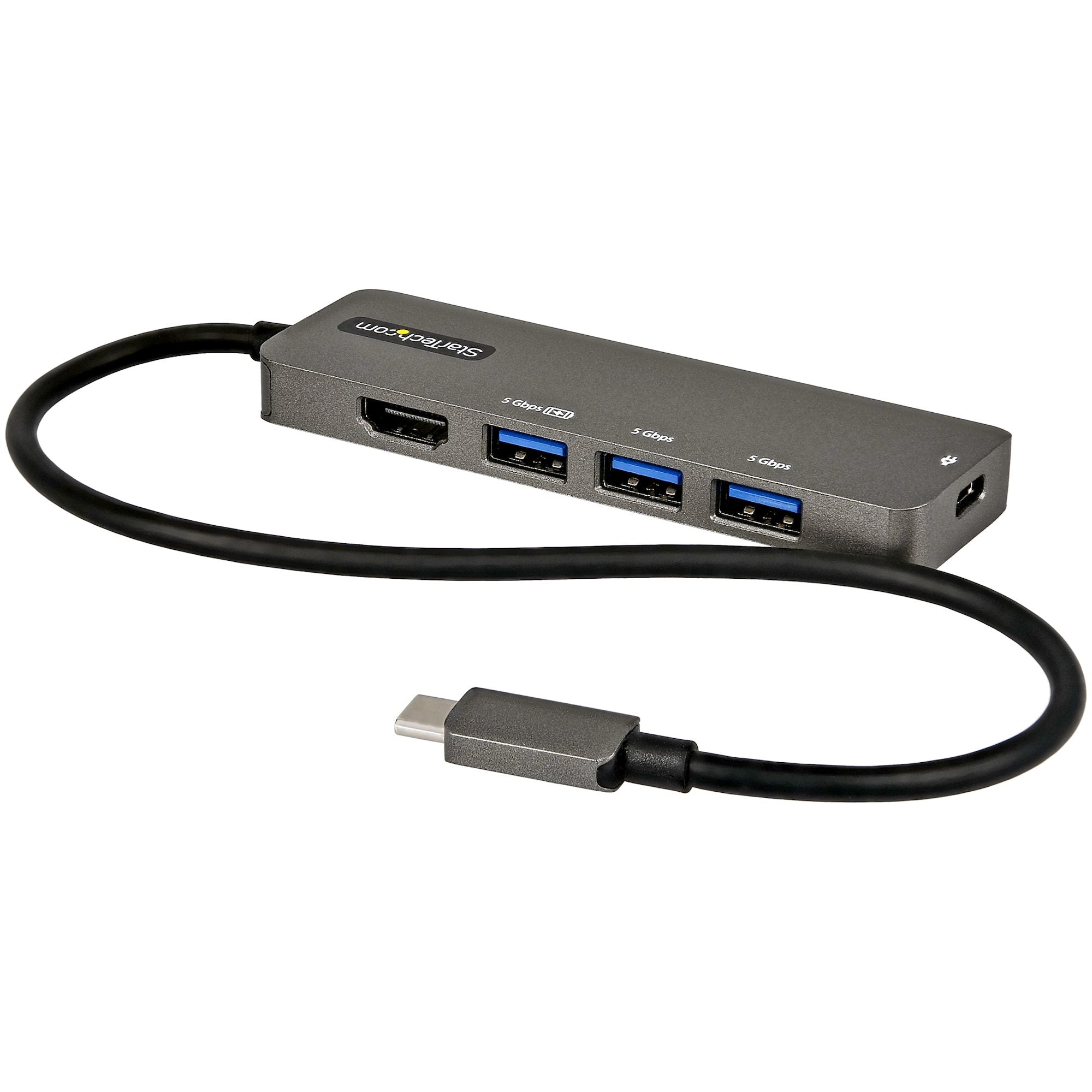 DOCKING STATION USB-C - ADAPTADOR MULTIPUERTOS USB TIPO C A HDMI 2.0B 4K DE 60HZ HDR10 - PD DE 100W DE PASO - HUB USB 3.0 DE 4 PUERTOS - CON CABLE DE 30CM - STARTECH.COM MOD. DKT30CHPD3