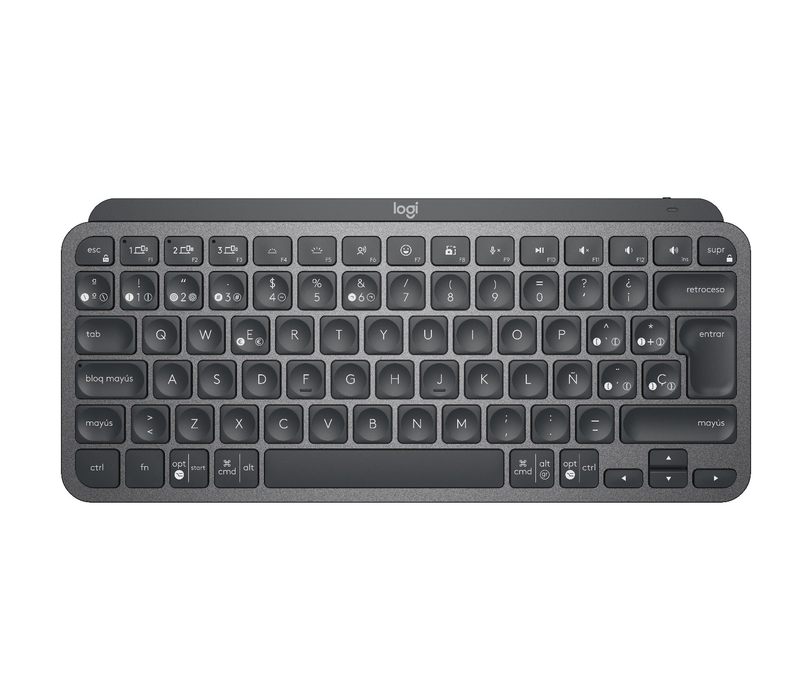 Logitech MX Keys Mini Minimalist Wireless Graphite Keyboard