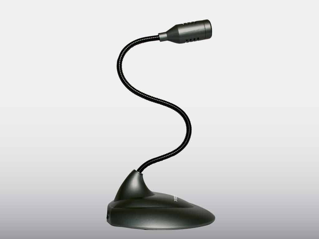 Perfect Choice Microfono de Lujo con Cuello Flexible Negro