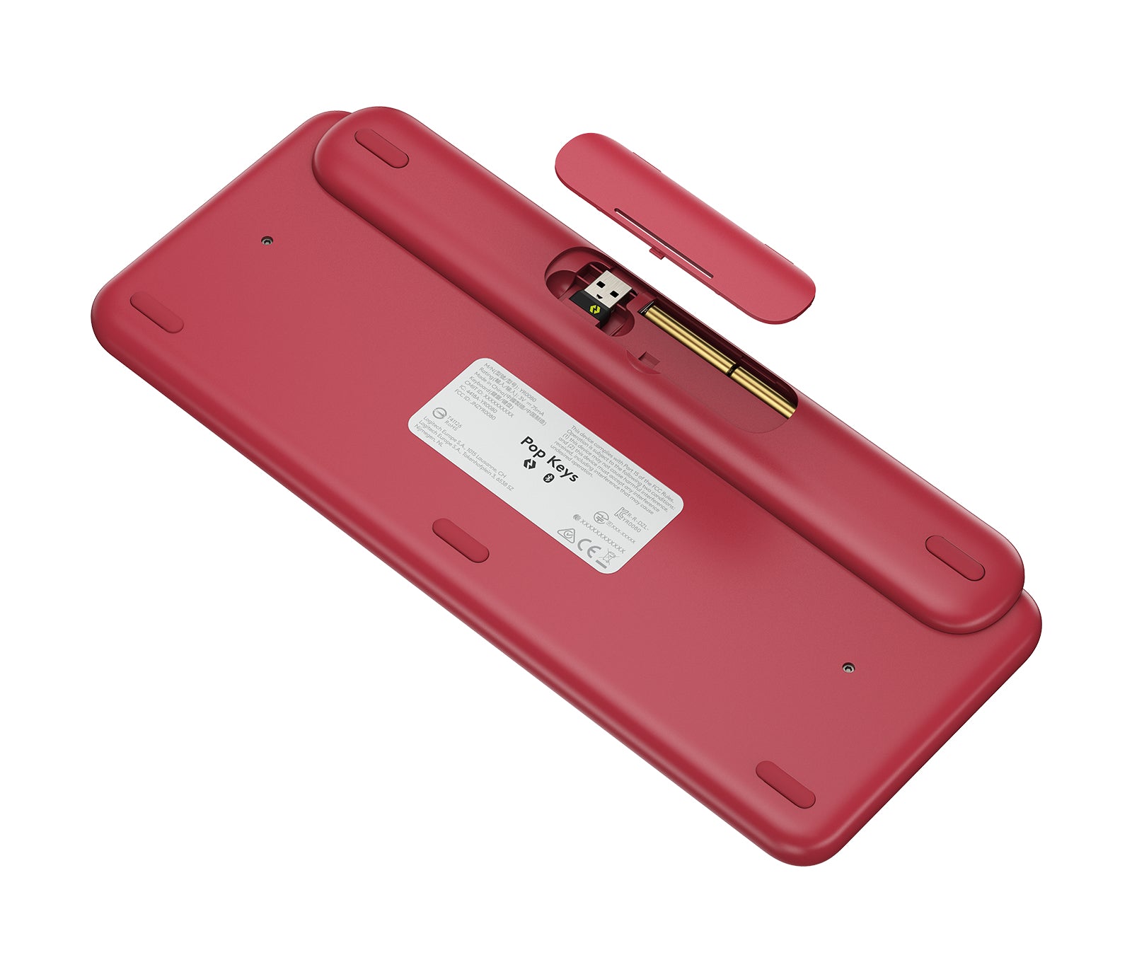 Logitech Pop Mechanical Keyboard Customizable Emoji Keys Coral Pink