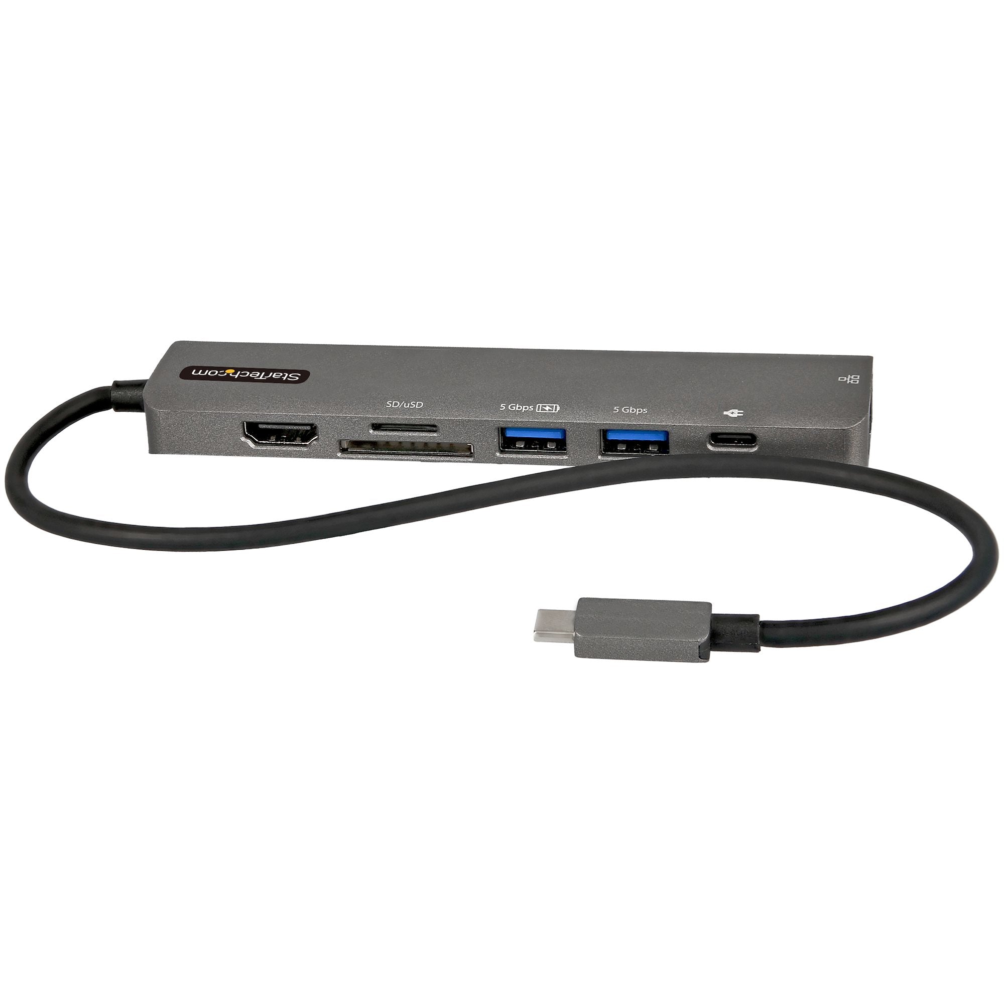 DOCKING STATION - ADAPTADOR MULTIPUERTOS USB C - DOCK MINI USB-C A HDMI 2.0 4K 60HZ, PD PASS-THROUGH DE 100W, SD, USB, GBE Y CABLE DE 30 CM - STARTECH.COM MOD. DKT30CHSDPD1