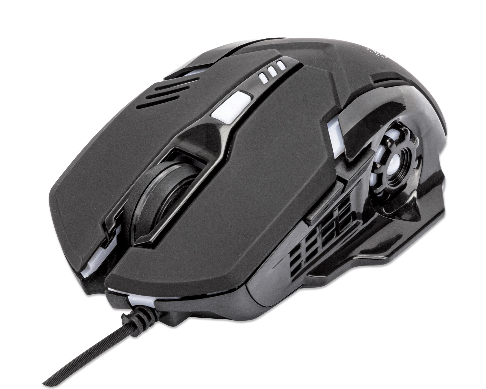 Mouse Manhattan Gaming Óptico LED 6 Botones Color Negro