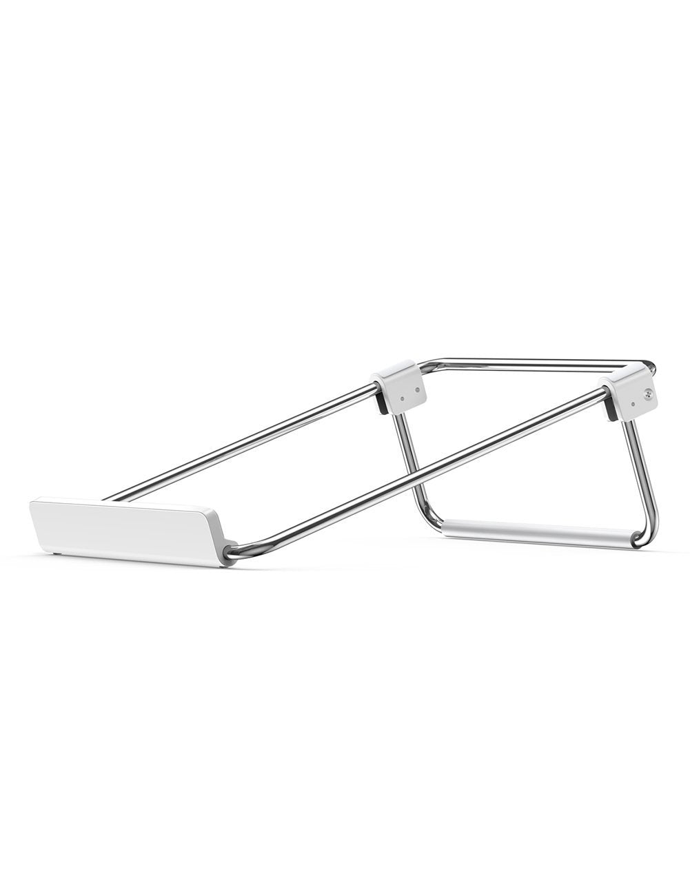 Soporte para Laptop / Plegable / Ajustable de 87 a 131 mm / Amplia compatibilidad 11''-16'' / Capacidad de carga 20 KG / Antideslizante /  Ultra Ligero / Metal / ABS / Silicona / Color Plata