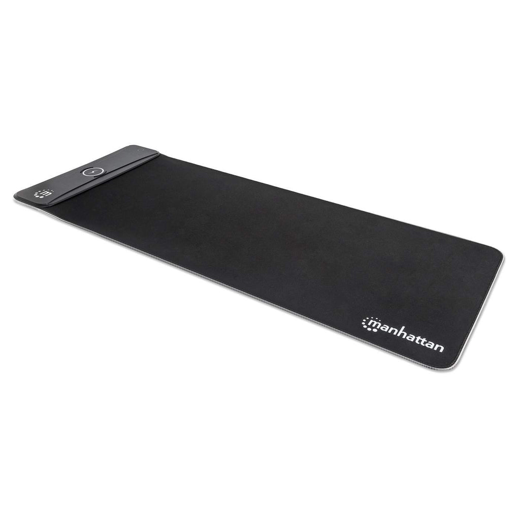 Mousepad Manhattan Gaming XXL Luz LED con Cargador Inalámbrico Color Negro