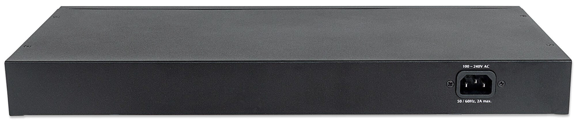 Intellinet 560993 dispositivo de redes No administrado L2 Gigabit Ethernet (10/100/1000) Energía sobre Ethernet (PoE) 1U Negro