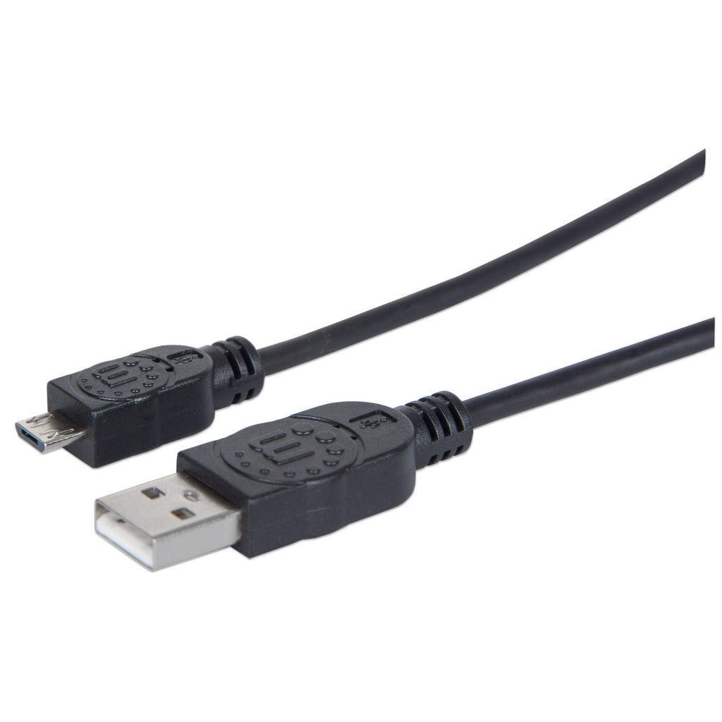 Manhattan Hi-Speed USB Micro-B PVC Cable 1.8m Black