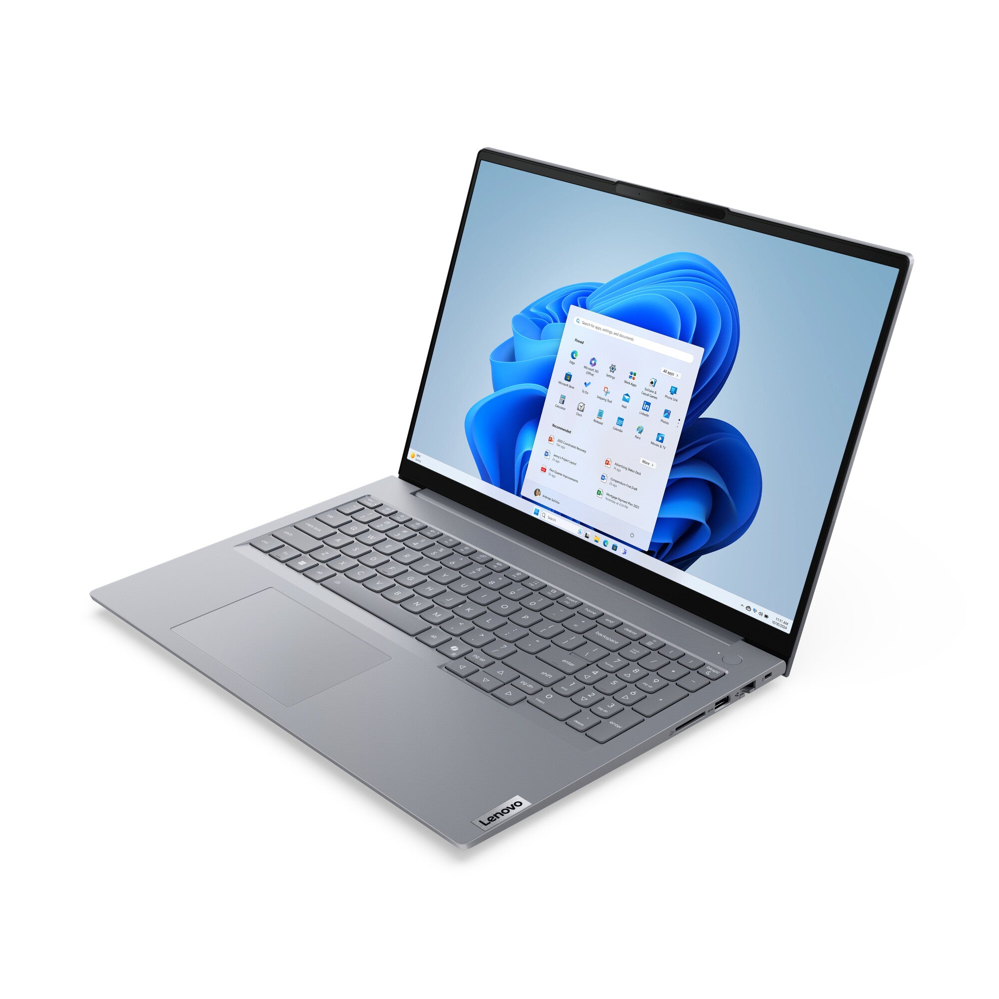 Lenovo ThinkBook 16 G8 IRL Intel Core 5 210H Computadora portátil 40.6 cm (16") WUXGA 16 GB DDR5-SDRAM 512 GB SSD Wi-Fi 6 (802.11ax) Windows 11 Pro Español Gris