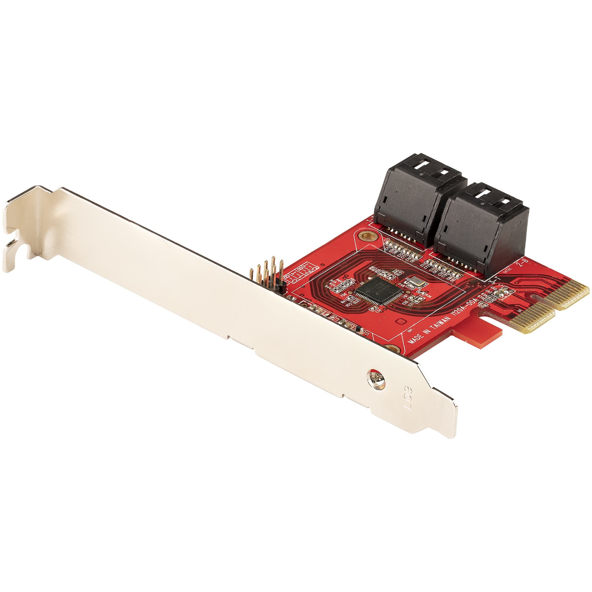 TARJETA PCIE CONTROLADORA SATA DE 4 PUERTOS - TARJETA DE EXPANSIóN PCI EXPRESS SATA - 6GBPS - PERFIL BAJO/COMPLETO - CONECTORES SATA APILADOS - ASM1164 SIN RAID STARTECH