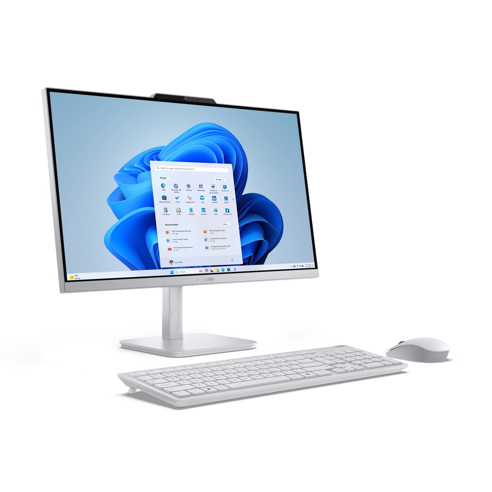 Lenovo A100 Intel® Core™ i3 i3-N305 60.5 cm (23.8") 1920 x 1080 Pixeles PC todo en uno 8 GB DDR4-SDRAM 512 GB SSD Windows 11 Home Wi-Fi 6 (802.11ax) Gris