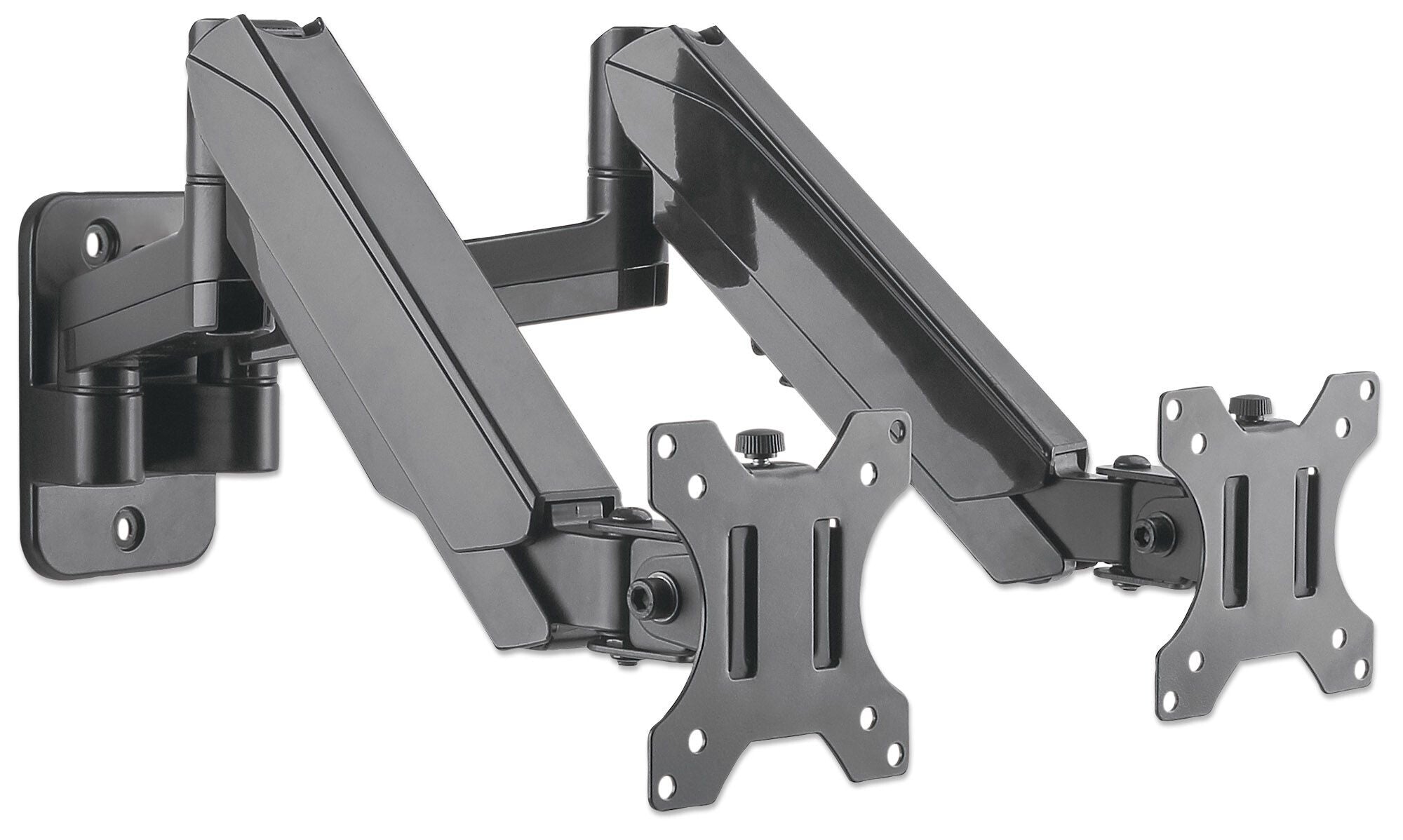Manhattan Soporte universal de pared para dos monitores, con pistones a gas