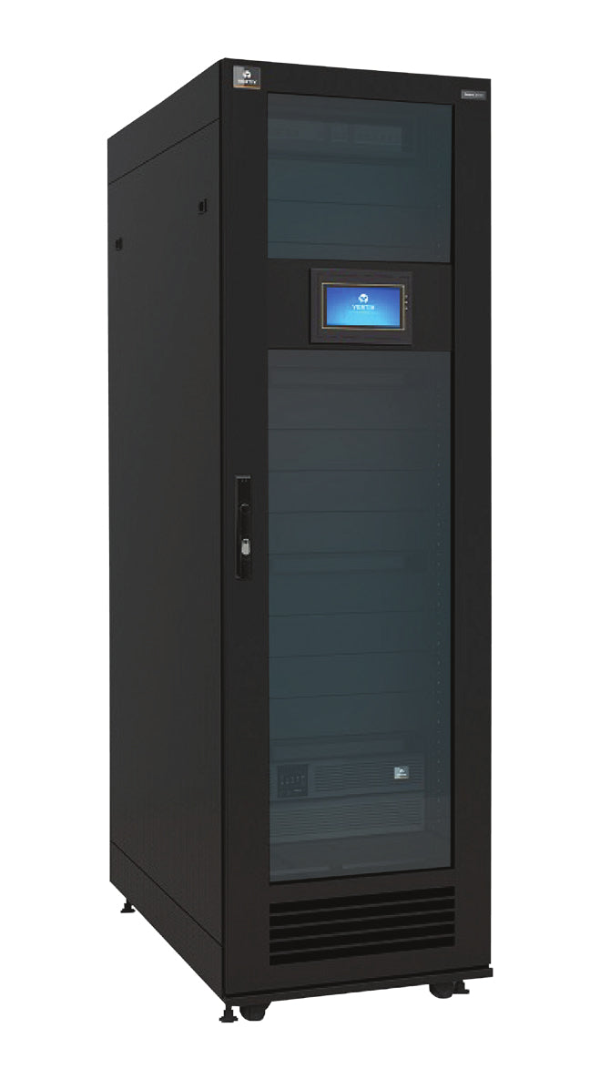 SMARTCABINET 42U, 600MM WIDTH, 3 KW AVAILABLE COOLING WITH EXTERNAL CONDENSER, SWITCHED RACK PDU, MECHANICAL LOCK, TO BE USED WITH LIEBERT GXT5 6KVA 208V UPS