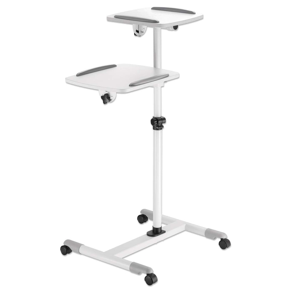 Manhattan Projector/Laptop Cart Stand Adjustable Height Grey-White