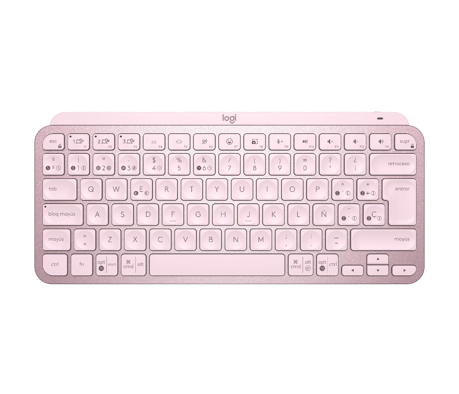 Logitech MX Keys Mini Minimalist Wireless Keyboard Rose