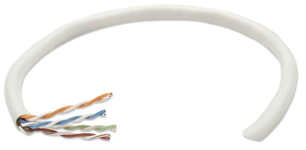 Bobina Cable Intellinet Cat 5e CCA UTP 305m Sólida Color Gris