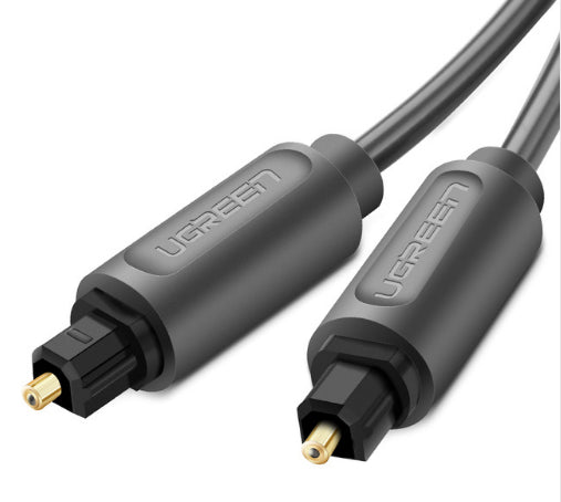 Cable Óptico Toslink (S/PDIF) de Alta Calidad para Audio Digital / 3 Metros (9.84 Pies) / Tapa de Protección / Dolby 7.1 Canales / Diseño Durable / Plug & Play / Color Negro