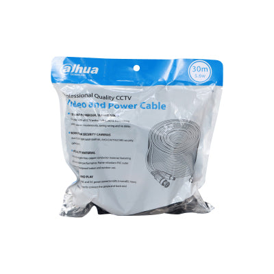 CABLE SIAMES/DAHUA/DH-PFM942I-30-5/CABLE DE 30 METROS ARMADO PARA VIDEO Y ENERGA/ PARA CAMARAS HASTA 4K/ CON CONECTORES BNC Y DE ENERGA/ USO EXTERIOR E INTERIOR/ COBRE DE ALTA PUREZA/ SOPORTA AHD/