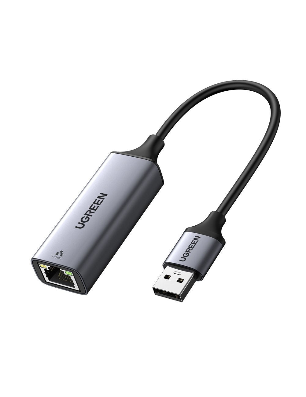 Adaptador de Red USB-A 3.0 a RJ45 /Admite 10/100/1000 Mbps / Caja de Aluminio / Longitud del cable 10 cm