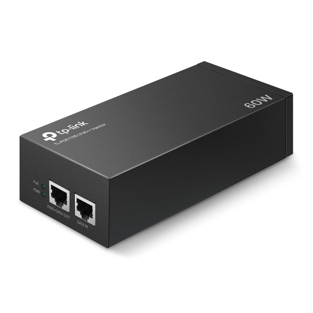 Inyector PoE++ (60W) / Gigabit 802.3 af/at/bt / 2 puerto 10/100/1000 Mbps / Plug and Play / Fuente alimientación Integrada