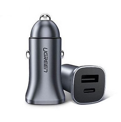 Cargador de Auto 24W | Puerto USB-A y USB-C | Carga Rápida | Compatible con Vehículos de 12 y 24 VCD | PD3.0 + QC3.0 | Indicador Led | Diseño Compacto | Chip Inteligente | Caja de Aluminio