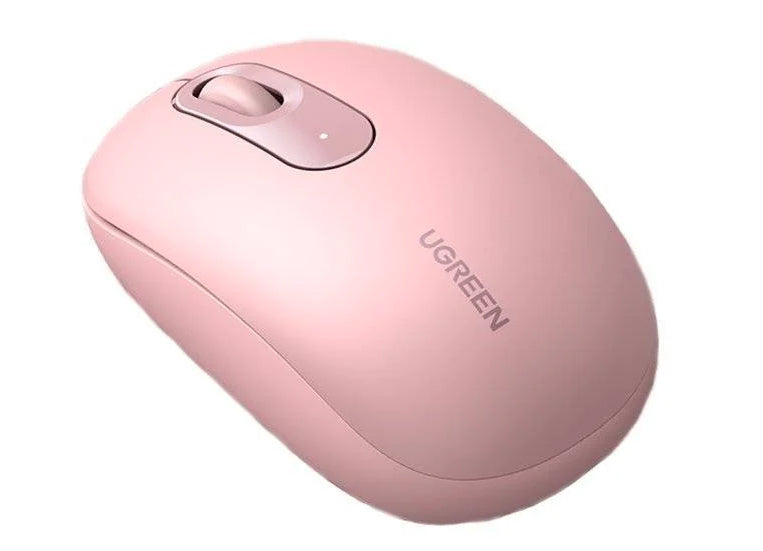 Mouse Inalámbrico 2.4G 800/1200/1600/2400 DPI | Función de 3 botones | Alcance 10m | Silencioso |  Ergonómico | Anti-caída y Anti-interferencias | Batería Alcalina AA incluida  | Color Dusty Pink.