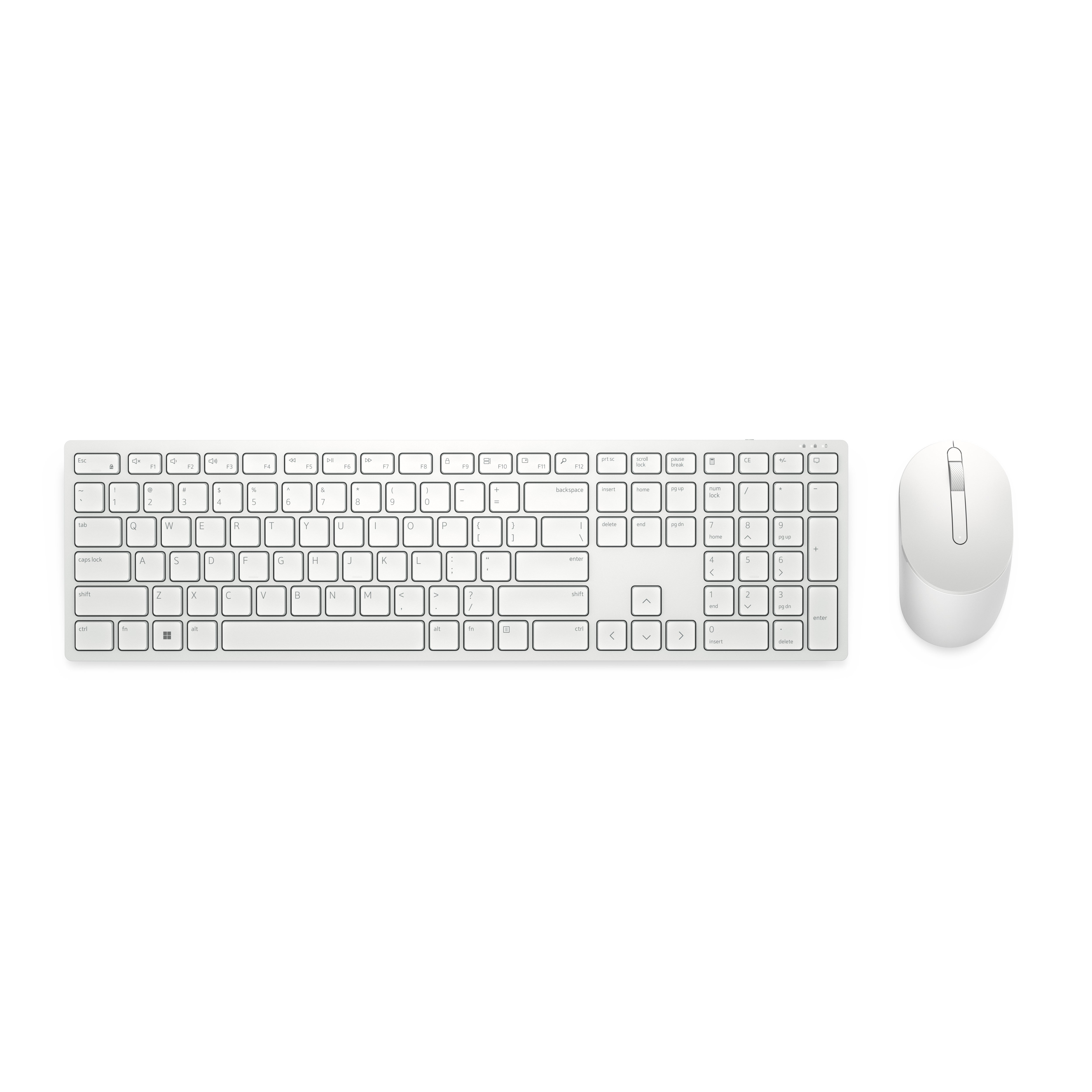 Teclado y mouse Dell Pro KM5221W  RF inalámbrico Español Blanco