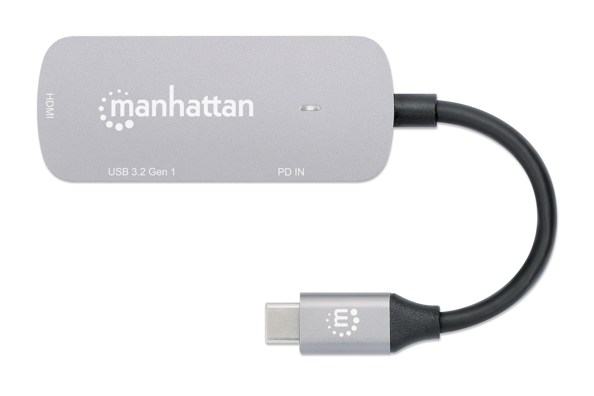 Manhattan 190299 base para laptop o replicador de puertos Alámbrico USB 3.2 Gen 1 (3.1 Gen 1) Type-C Plata