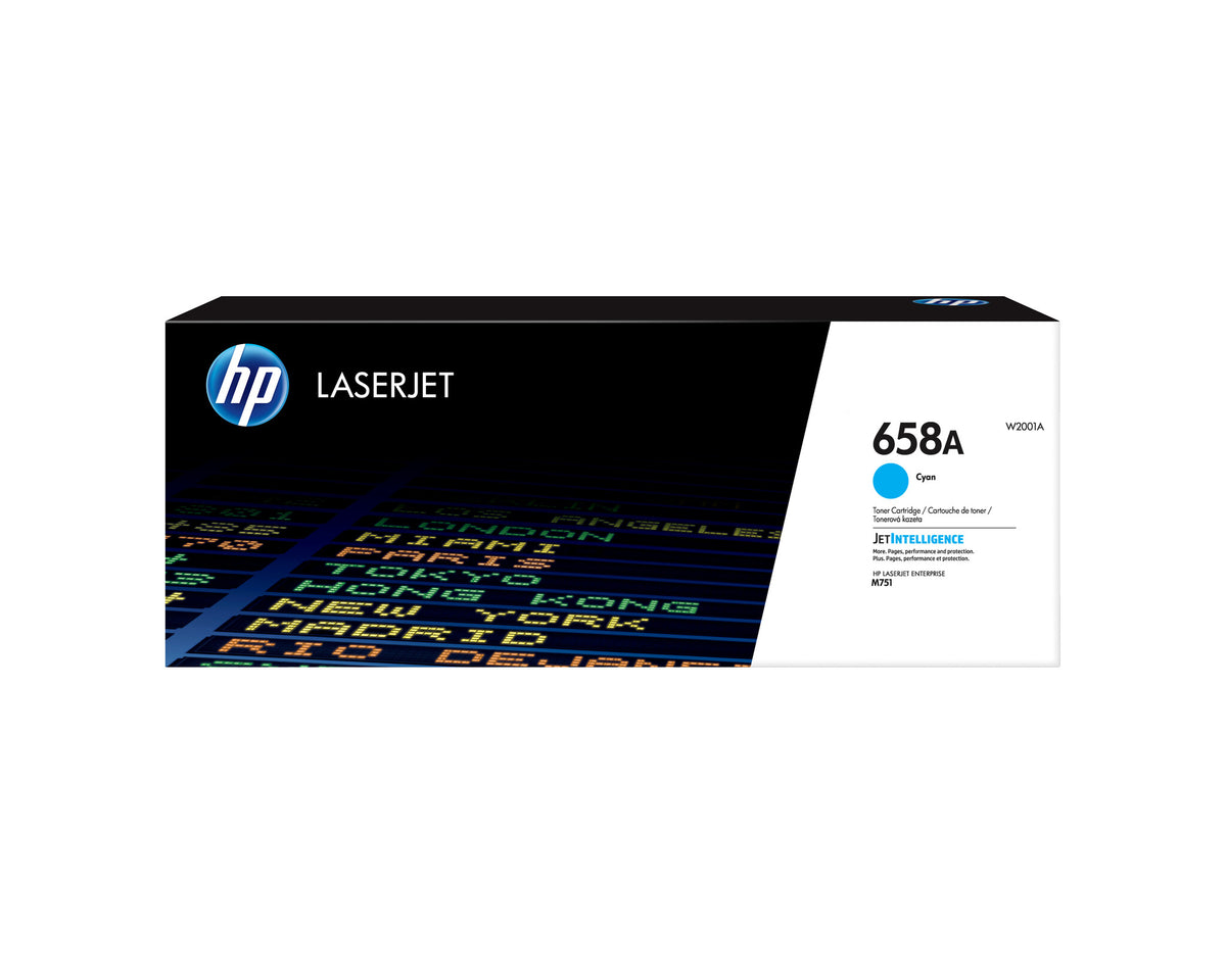 HP Cartucho de tóner original LaserJet 658A, cian