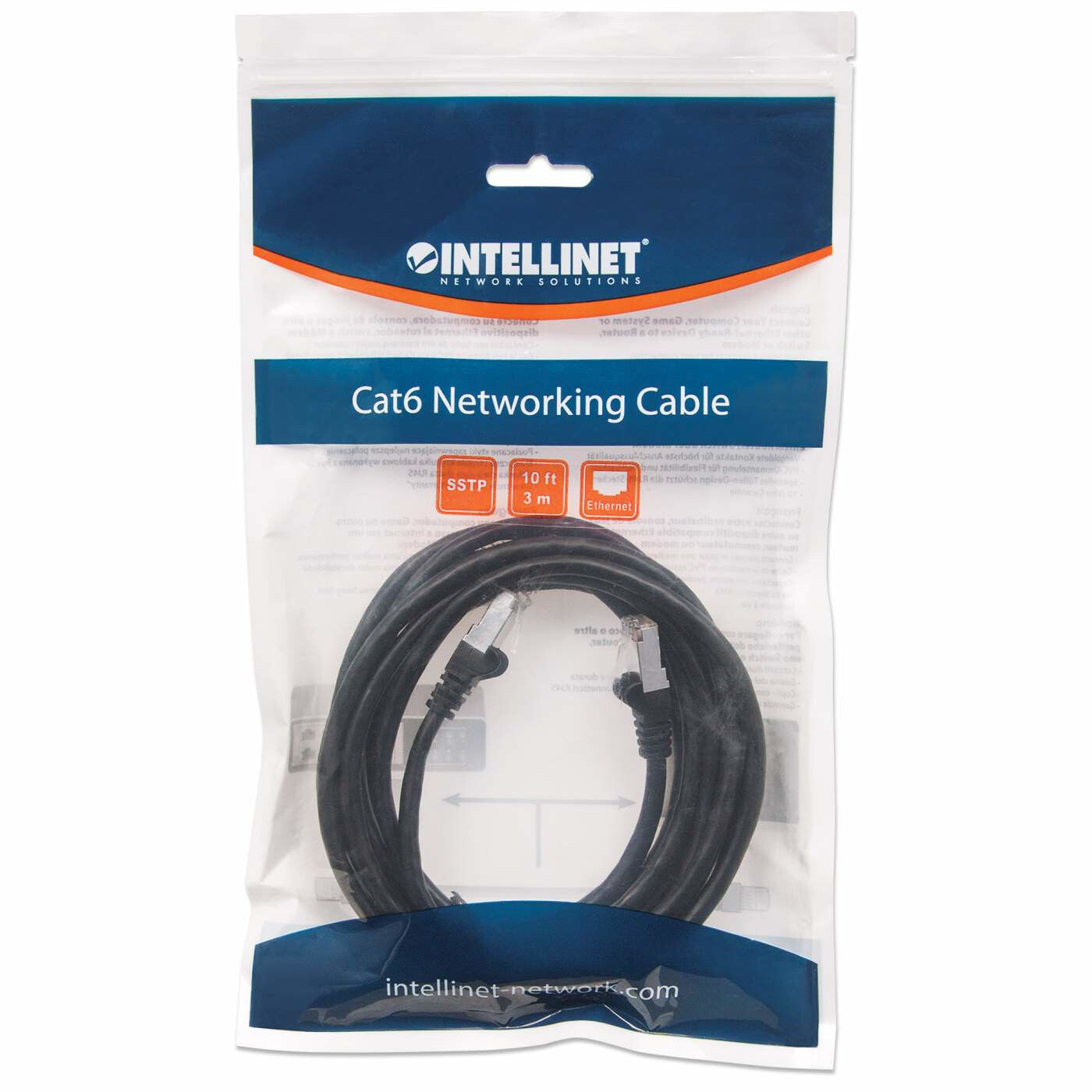 Intellinet Cable de Red Cat6a S/FTP, 3.0 m, Negro