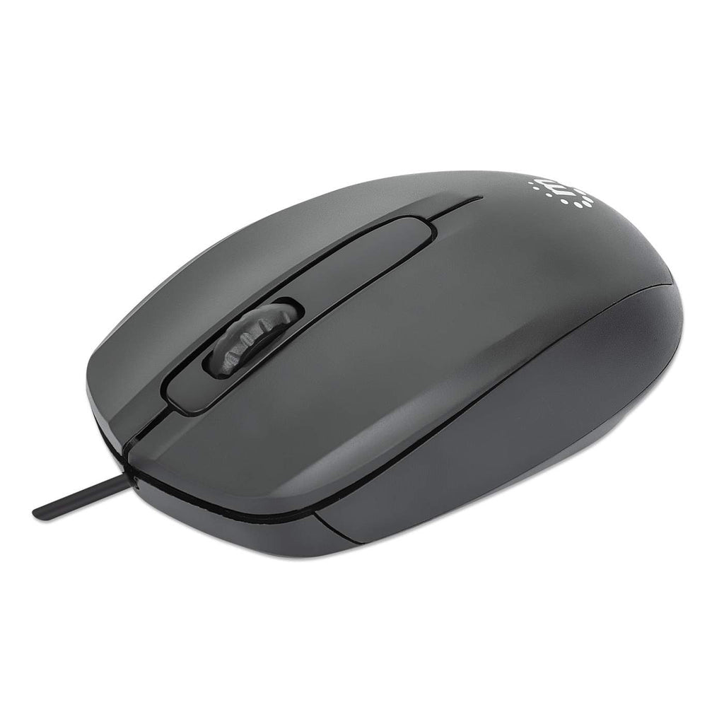 Mouse óptico Manhattan estándar USB color negro