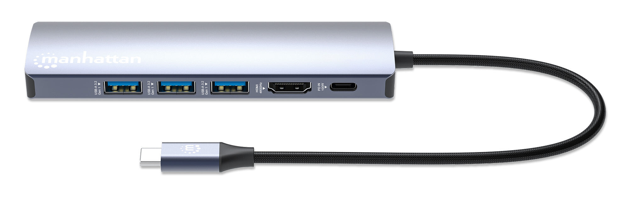 Manhattan Estación Docking USB-C con Hub, 6 en 1